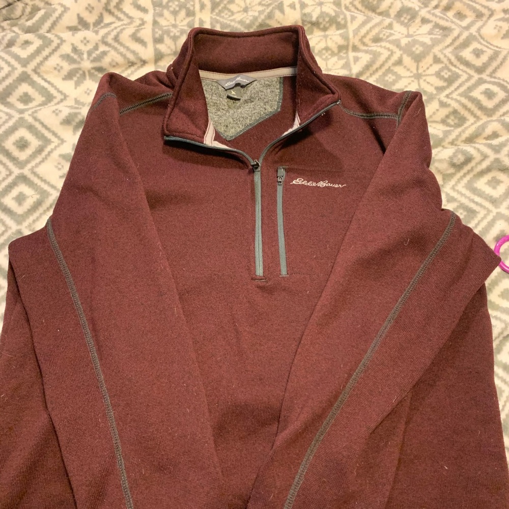 Eddie Bauer quarter zip pull over XL